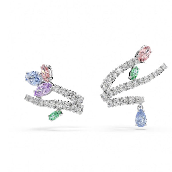 2026 Capsule Ariana Grande: Multicoloured Mixed Cuts Silver Ear Cuffs