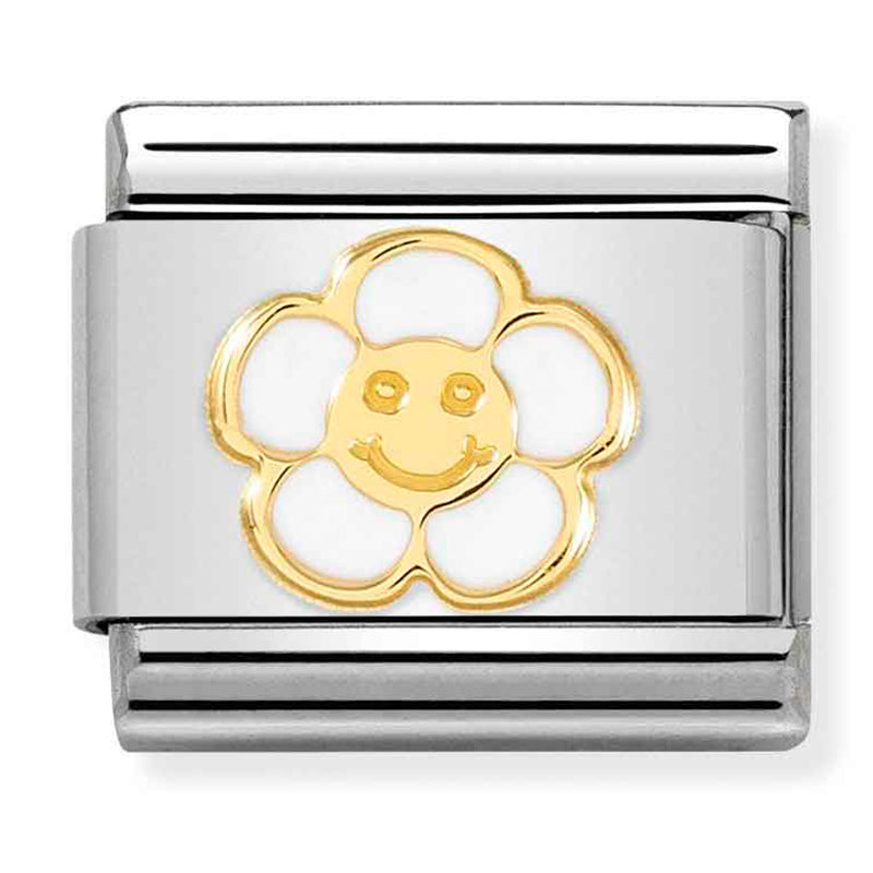 Nature - Flower with Smile Gold Charm