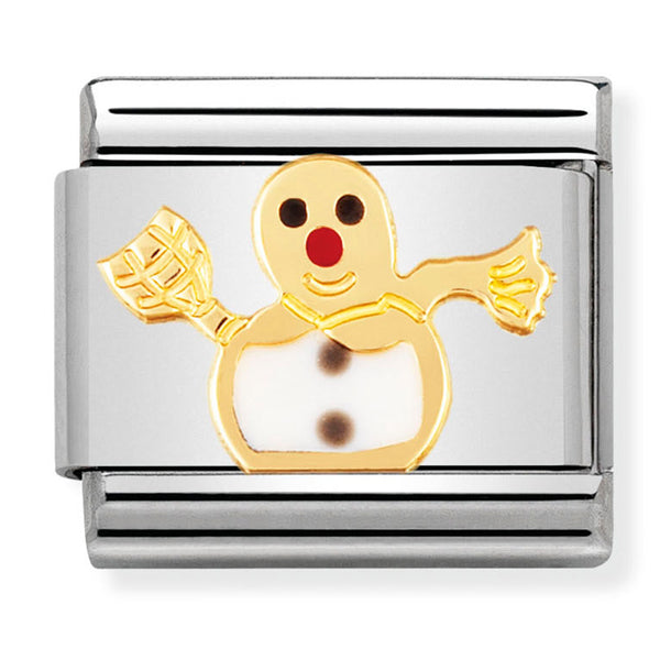 🎄Christmas - Snowman Gold Charm