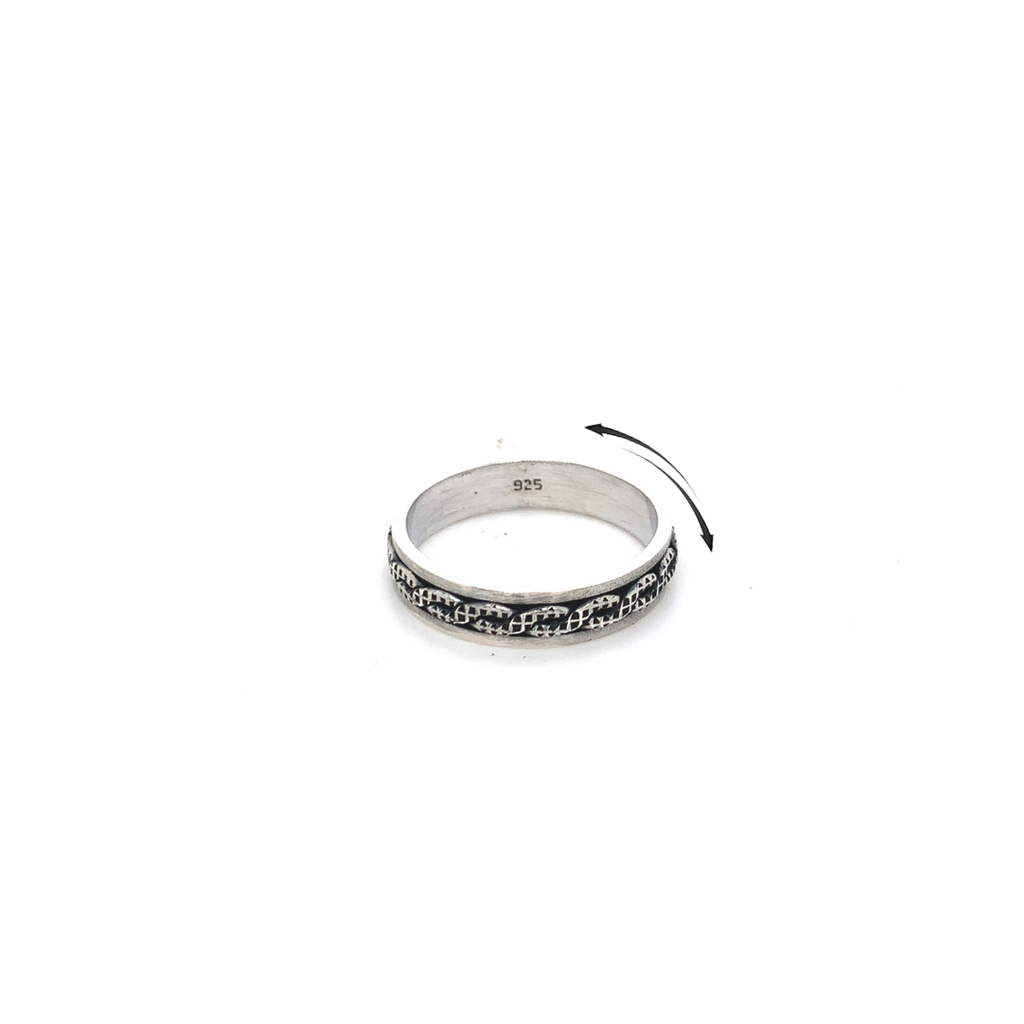 Spinner Ring - Sterling Silver Twisted Rope Pattern