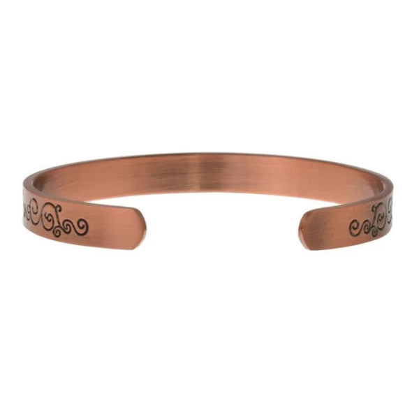Equilibrium - Scroll Swirl Pattern Magnetic Cooper Bangle