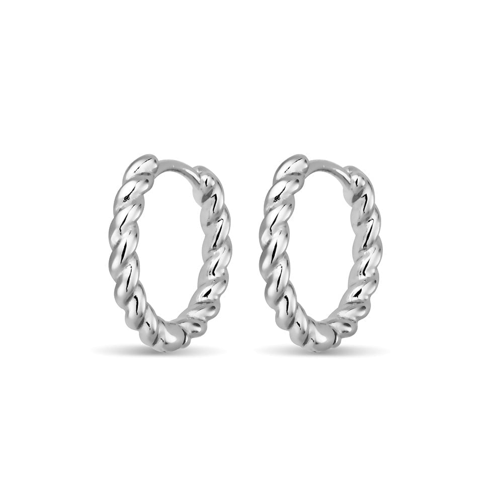 Twisted Hoop Earrings - 2 Colours