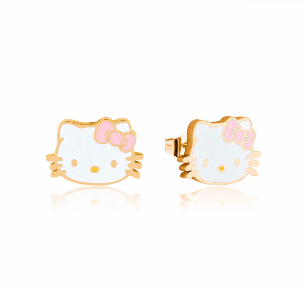 Sanrio - Hello Kitty Face with Pink Bow - Necklace & Stud Earring