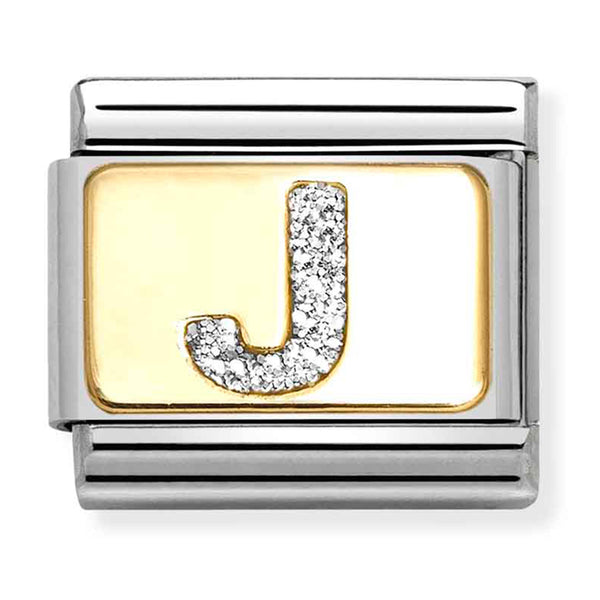 Glitter Gold - Letter J Charm