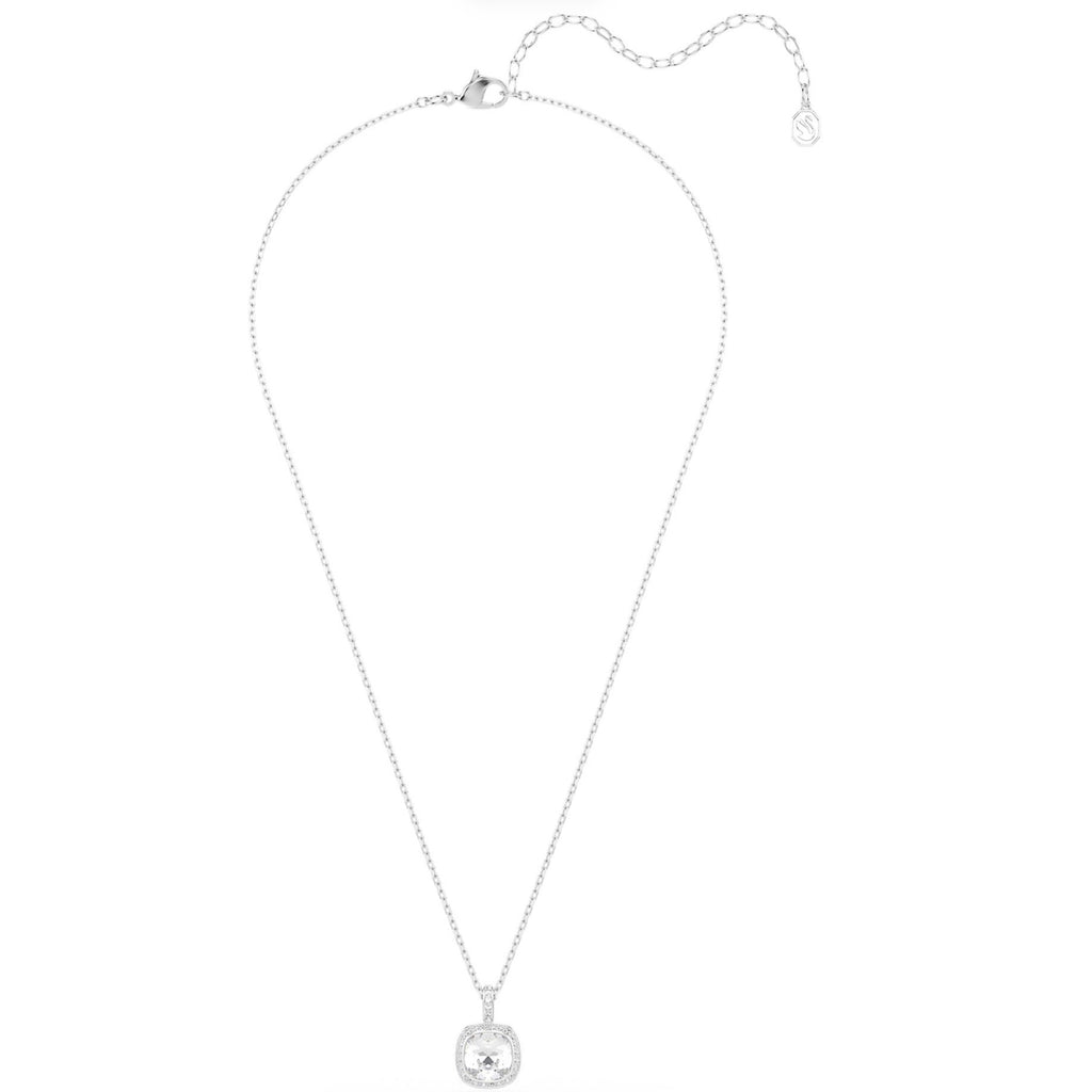 Una Angelic: White Cushion Cut Crystals Pendant - 2 Colours
