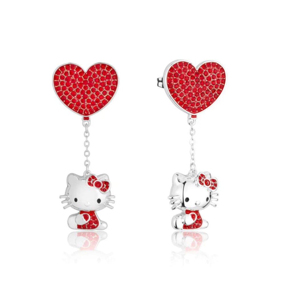 Sanrio - Hello Kitty Crystal Heart Necklace & Drop Earring - 2 colours