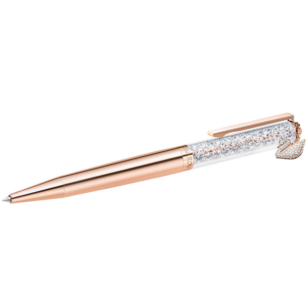 Crystalline Ballpoint Pen - Swan Crystal Drop Rosegold