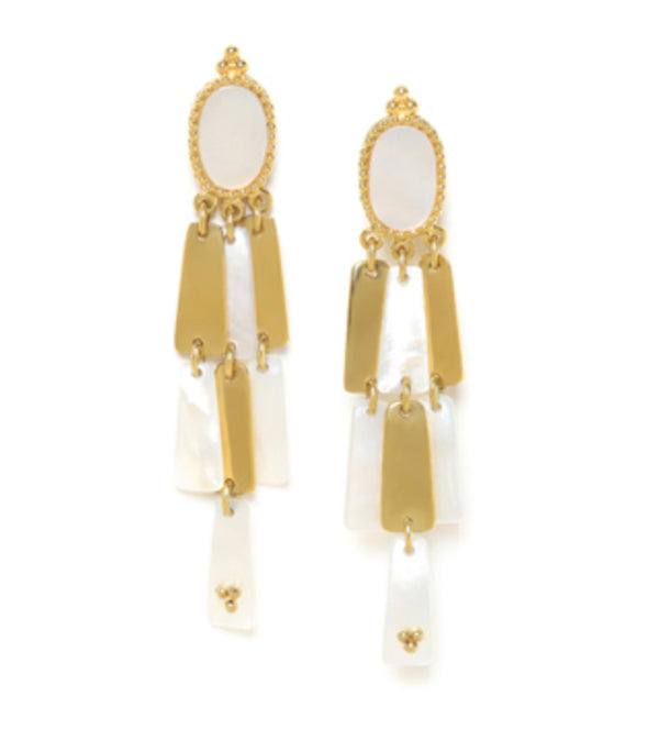 OLWEN 3 Holes Dangle Earrings