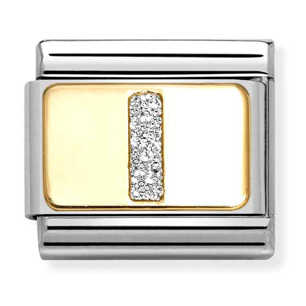 Glitter Gold - Letter I Charm