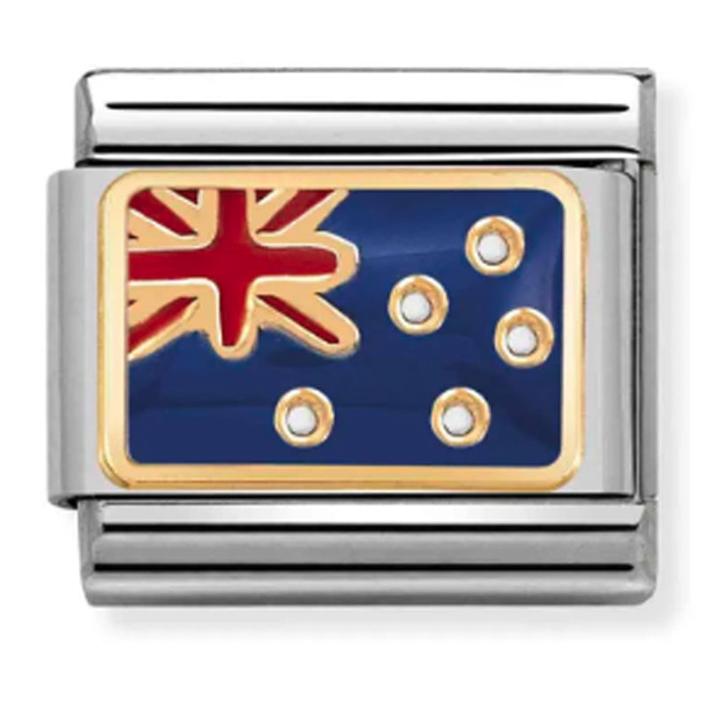 Oceania Flag - Australia Gold Charm