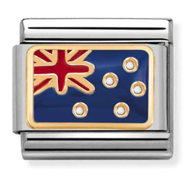 Oceania Flag - Australia Gold Charm