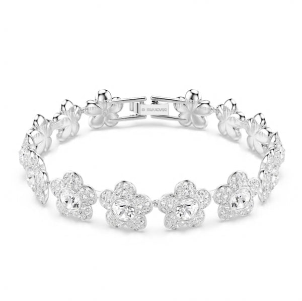 2026 Capsule Ariana Grande: Flower Round Cut White Crystals Silver Bracelet2