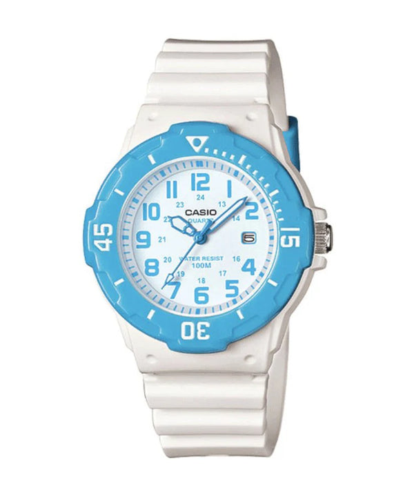 Casio White Resin/Face Blue Colour Numbers Watch
