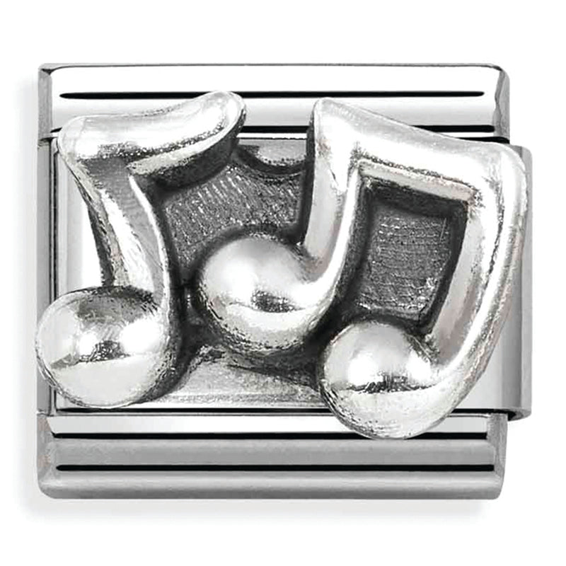 Hobbies - Music Note Oxidised Silver Charm