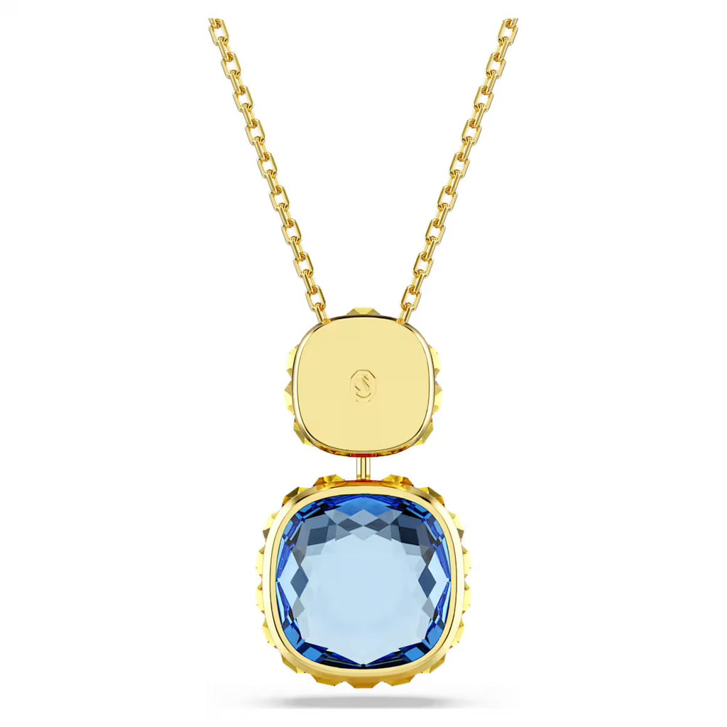 Chroma Multicoloured Cusion Cut Gold Pendant