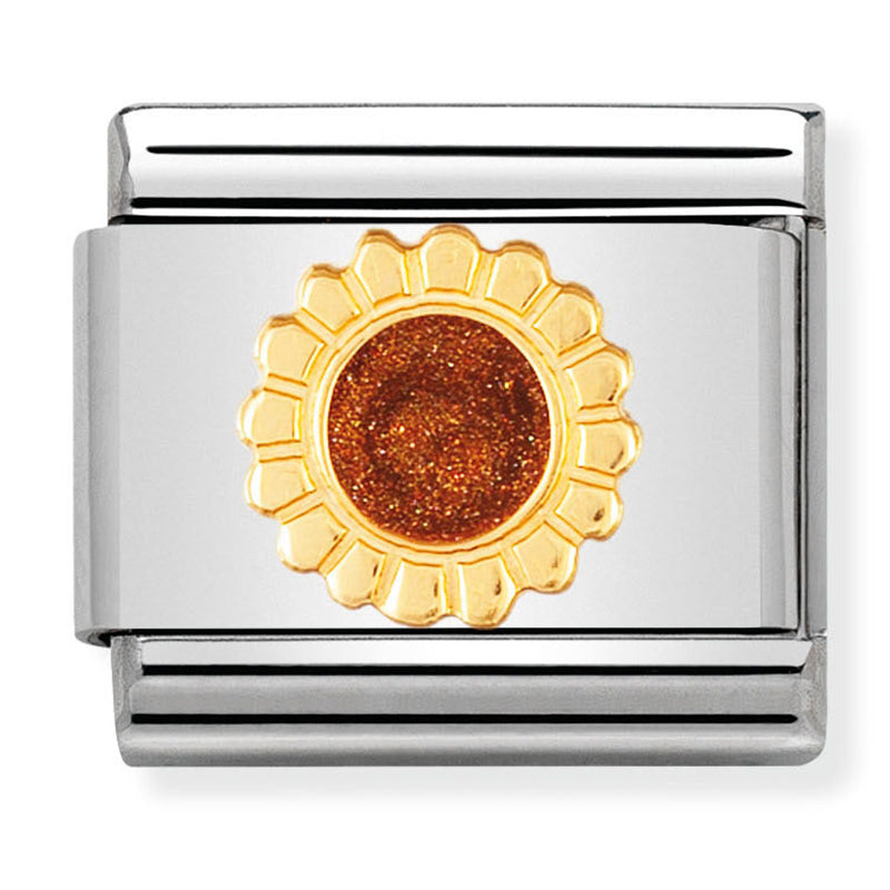 Nature - Sunflower Gold Charm