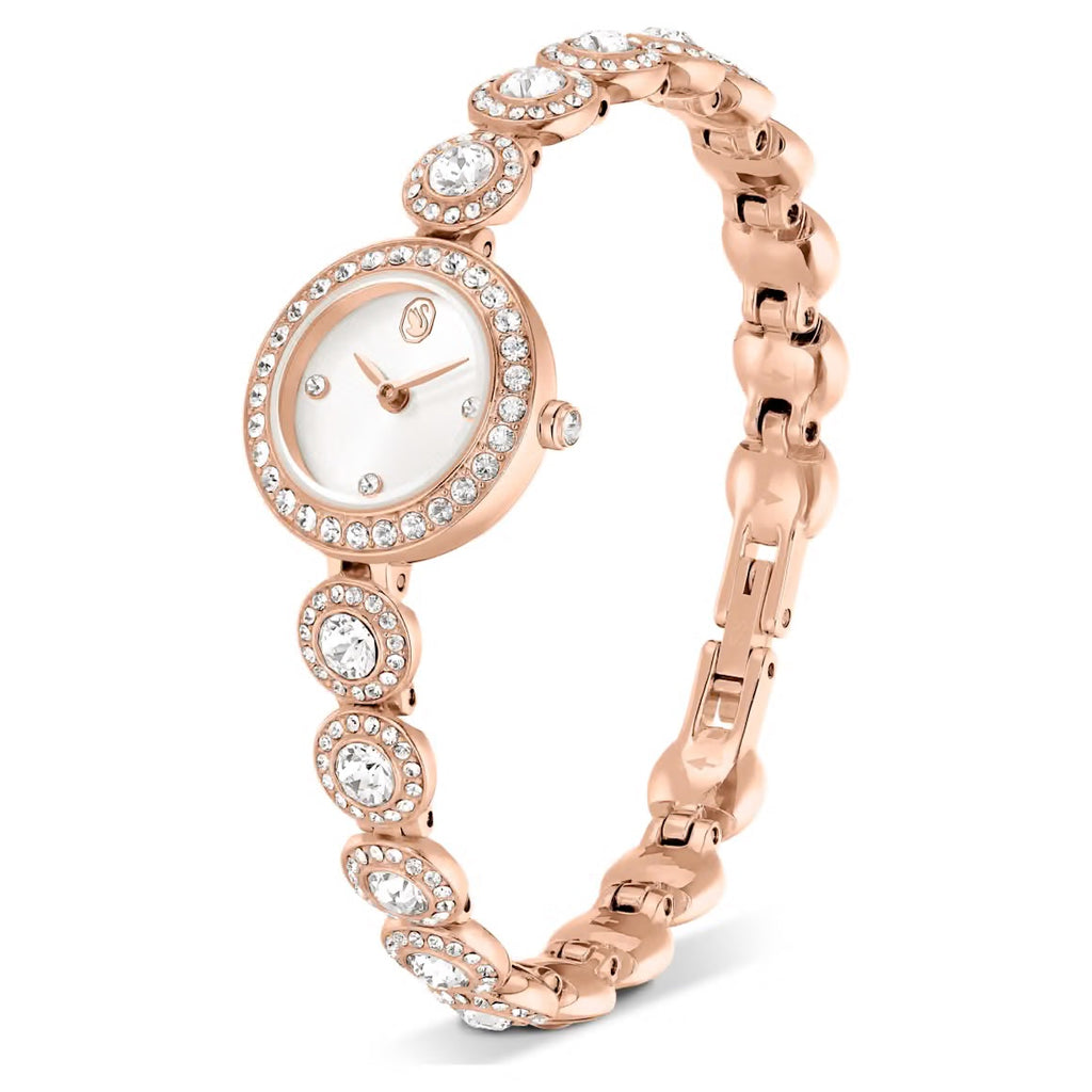 Una Angelic: Crystal Bracelet Crystal Tone RoseGold Watch