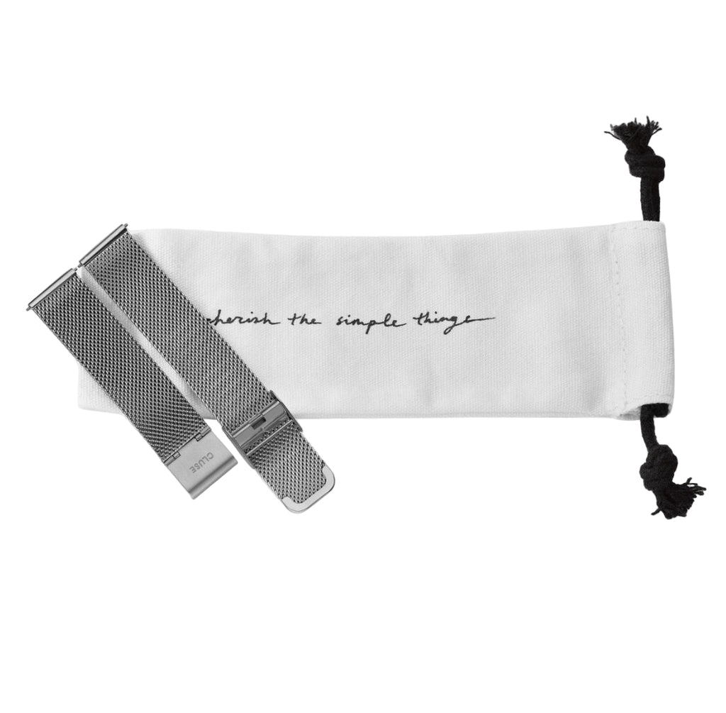 CLUSE Silver Mesh Strap - 2 Sizes