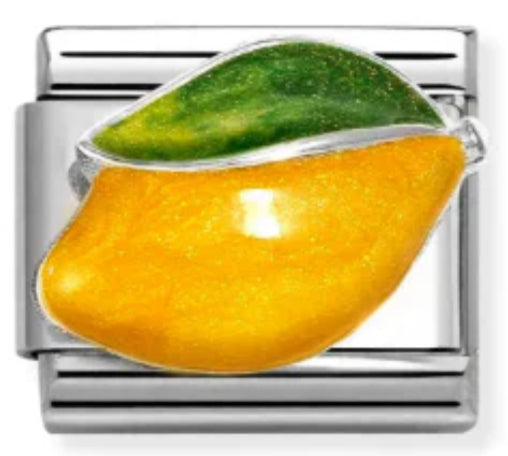 Fruit - Lemon Enamel Silver Charm