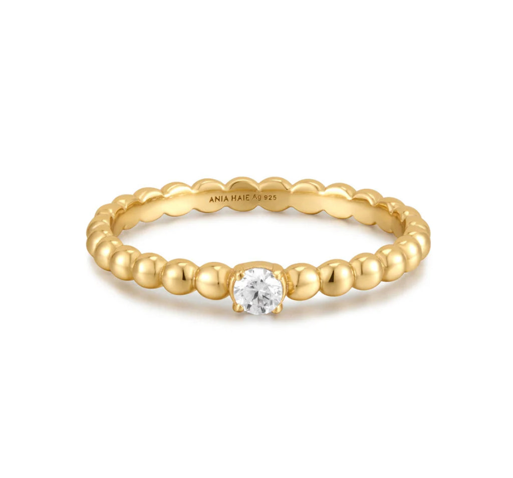 Sunshine Chaser - CZ Round Dome Ring - 2 Colours