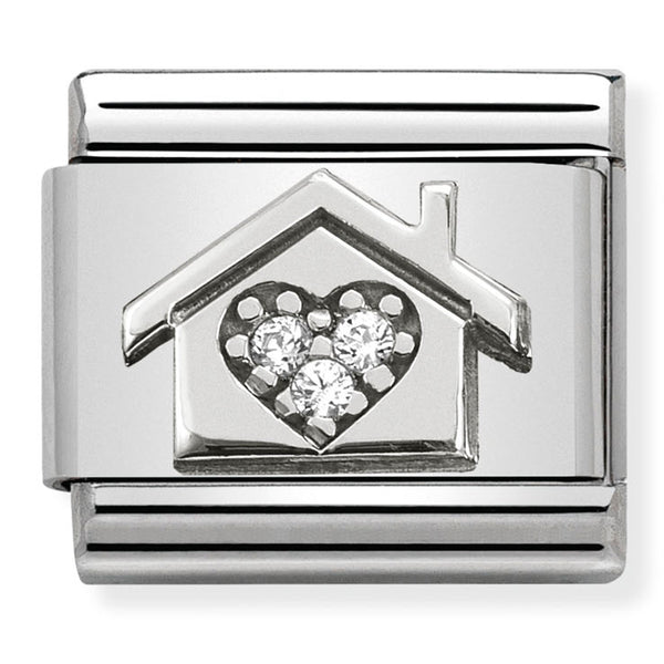 Family - House with CZ Silver Charm