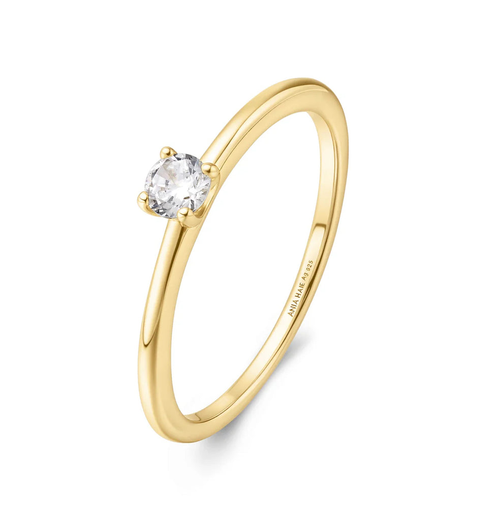 Sunny Sparkler - Classic Slim with CZ Stacking Ring - 2 Colours