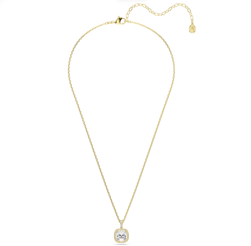 Una Angelic: White Cushion Cut Crystals Pendant - 2 Colours