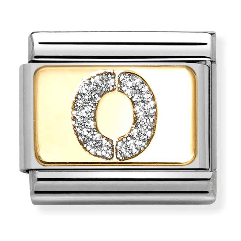 Glitter Gold - Letter O Charm
