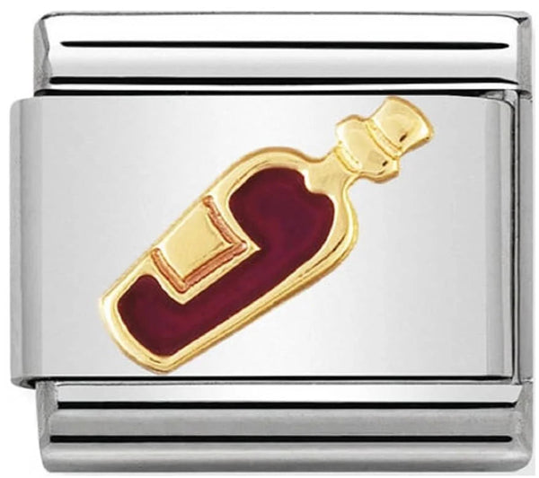 Food & Drinks - Red Wine Gold Charm