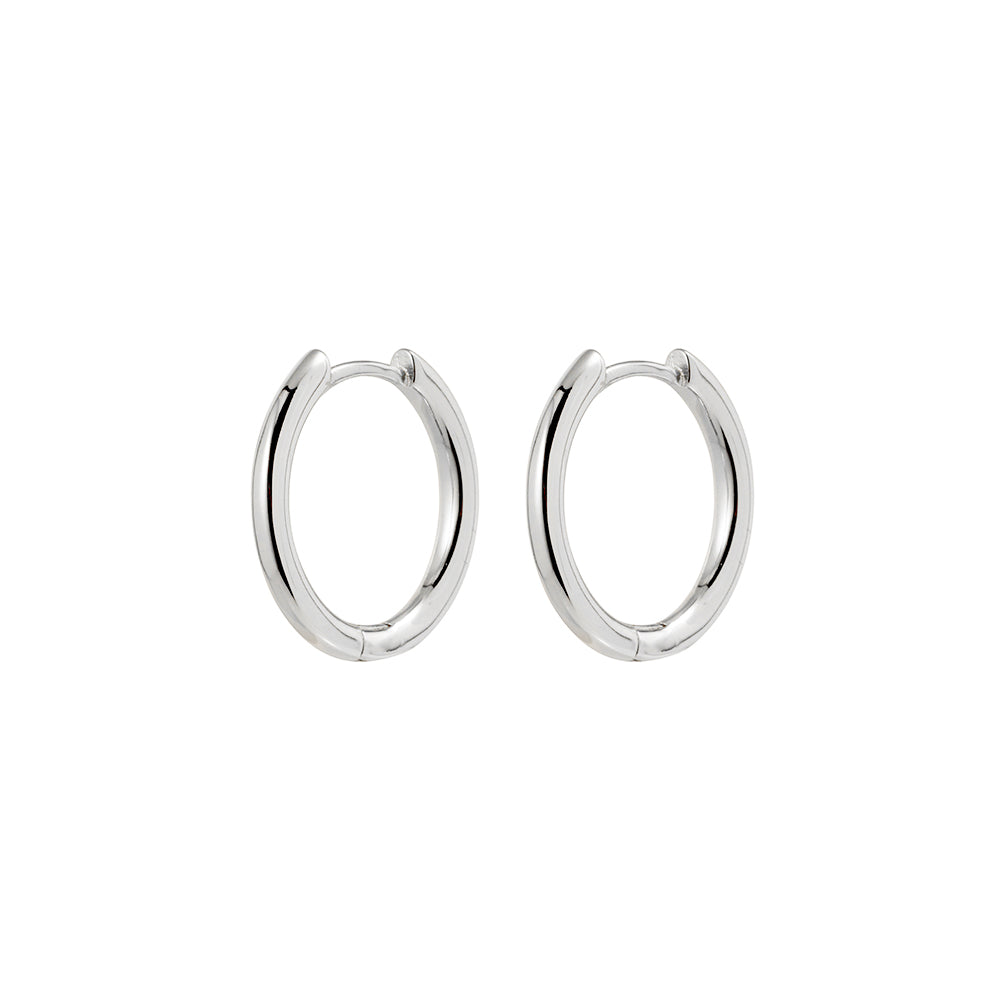 Rounded 2.5mm Plain Hoop Earrings - 2 Colours