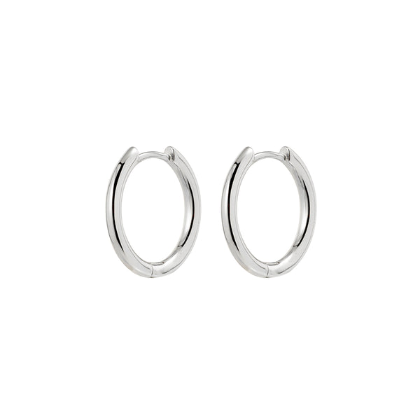 Rounded 2.5mm Plain Hoop Earrings - 2 Colours