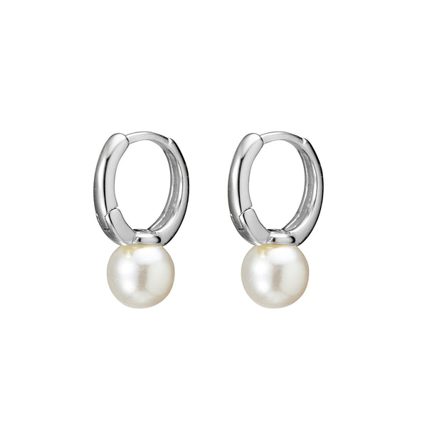 Earring  -  Pearl Huggie