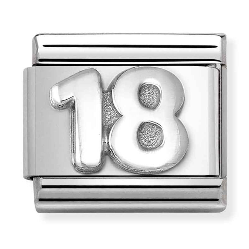 Birthday - 18th Oxidised Silver Charm