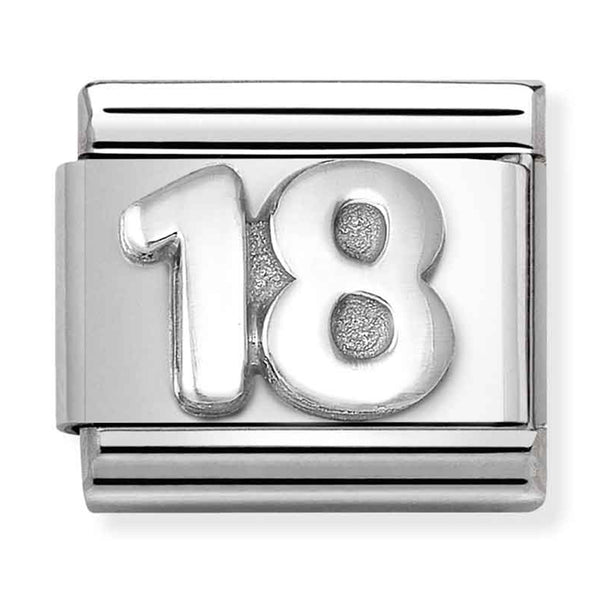 Birthday - 18th Oxidised Silver Charm