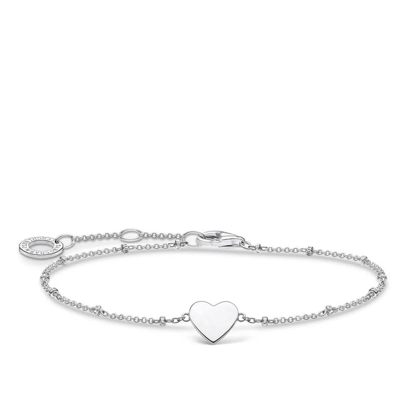 Heart with Dots Silver Bracelet