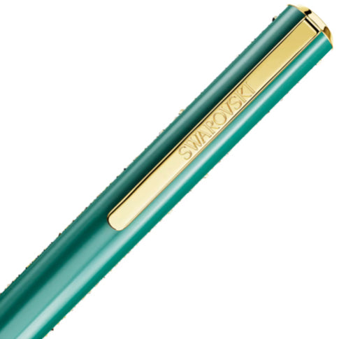 Shimmer Glide Ballpoint Pen - Green, Green Lacquered Gold-Tone Plated