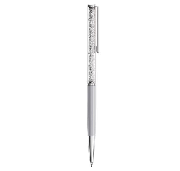 Crystalline Ballpoint Pen - Silk White, White Lacquered Chrome Plated
