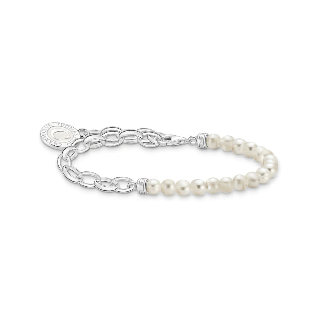 Charmista Silver Freshwater Pearl Belcher Bracelet- 2 sizes