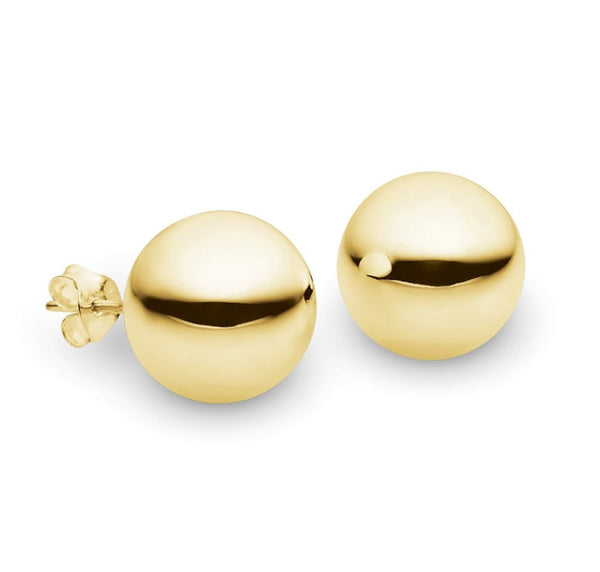 Hollow Ball Gold Stud Earrings - 3 Sizes
