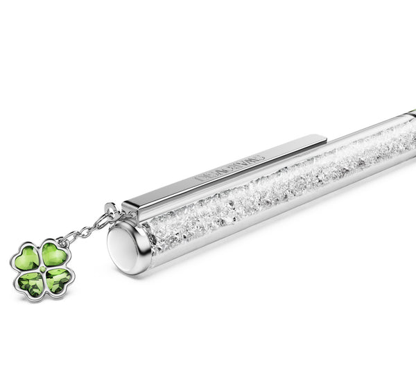Crystalline Ballpoint Pen - Green Clover Silver/Green Pen