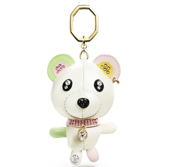 Teddy Multicoloured, Gold Tone Bag Charm