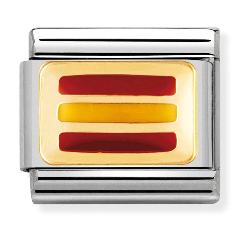Europe Flag - Spain Gold Charm