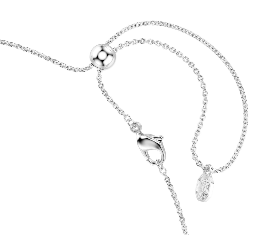 Matrix: Mulitcoloured Gradient Round Cuts Crystal Silver Necklace