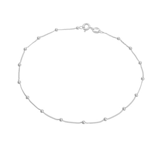 SS 1mm Curb Satellite Chain w/ 2mm Ball Anklet