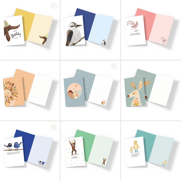 Large Animal Design Greeting Cards (BLANK)