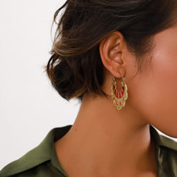 APPOLINE Creoles Cherry Earrings