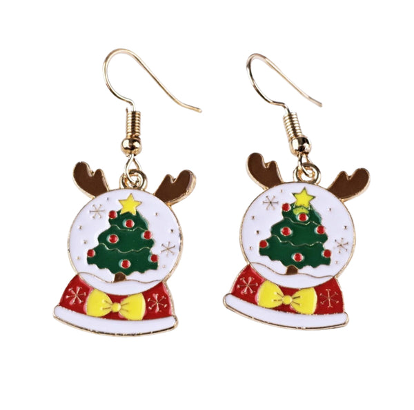 🎄Christmas Snowglobe with Christmas Tree Fashion Earring