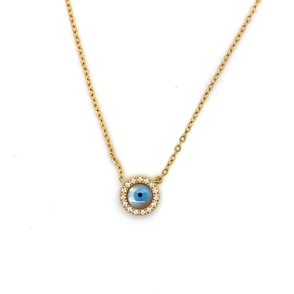 Circle Evil Eye Pendant - 2 colours