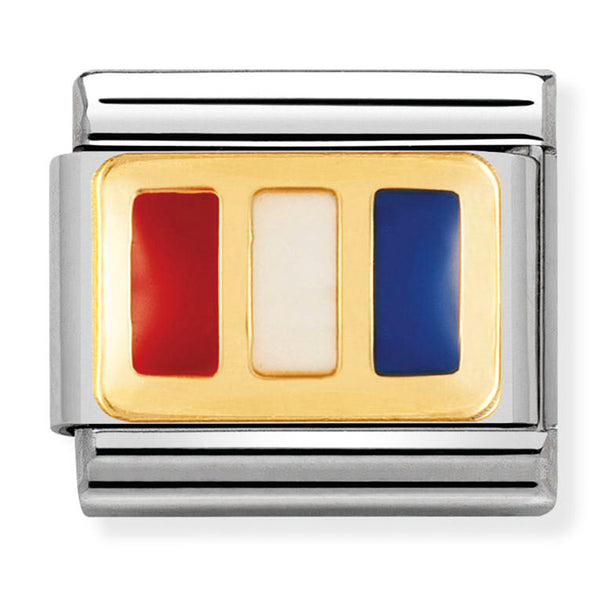 Europe Flag - France Gold Charm