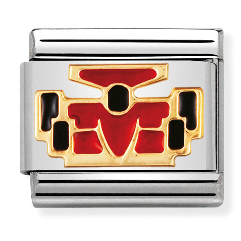 Transport - Red Formula 1 Car Gold Charm